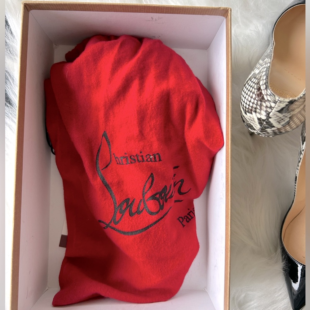 LV size 36.5 heels. Worn once with box and velvet bag/cover. $700.00